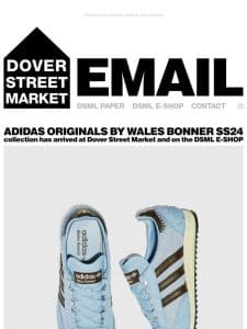 adidas Originals by Wales Bonner SS24 collection has arrived at Dover Street Market and on the DSML E-SHOP