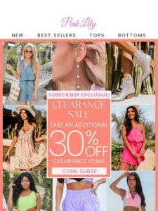 subscriber exclusive: 30% OFF sale styles