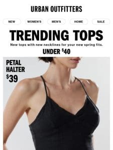 trending tops · all under $40