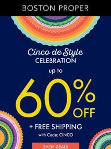 up to 60% OFF + FREE SHIPPING