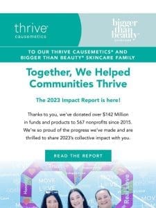 —， Here’s How You Helped Others Thrive In 2023