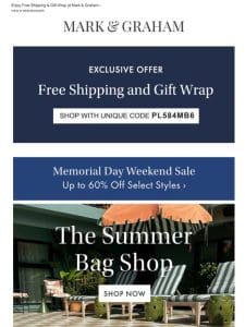 ☀️ The Summer Bag Shop + Up to 60% Off The Memorial Day Sale​