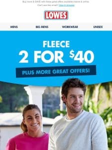 ✌️ ️ GET 2 FOR $40 FLEECE plus more great offers inside!