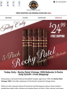 ✴️ Rocky Patel Vintage 1990 Robusto 5-Packs Only $24.99 + Free Shipping ✴️