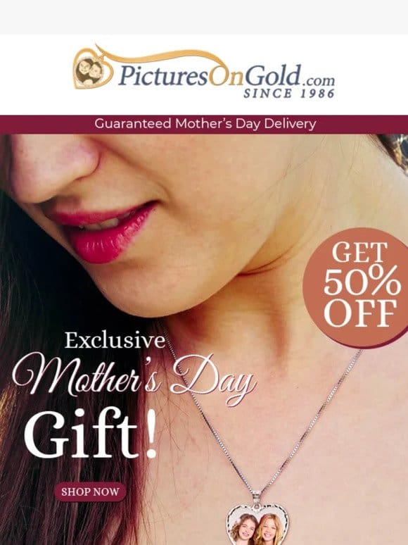 ❌ Get 50% Off This Mother’s Day Photo Gift!