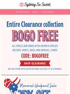 ❤️  Choose Your Savings! BOGO FREE or 25% Off! ❤️