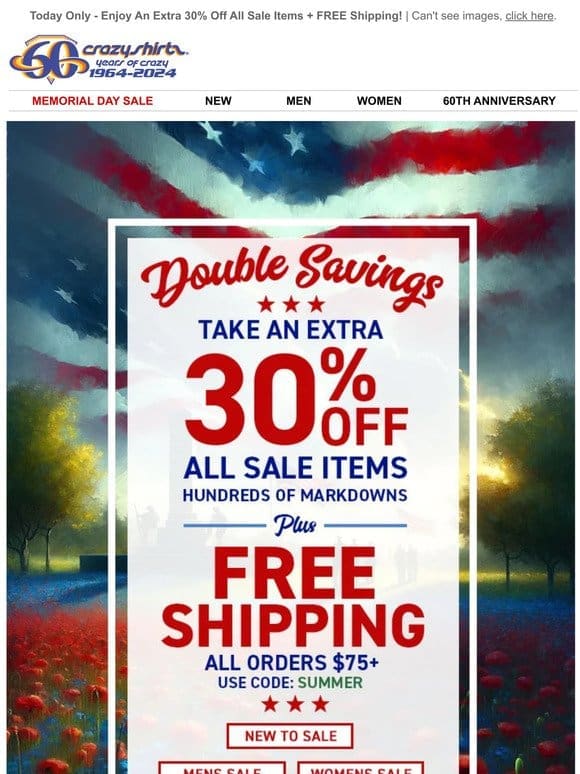 ⭐Memorial Day Bonus⭐ Celebrate With DOUBLE SAVINGS!