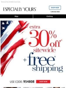 ️ EXTRA 30% Off + FREE Shipping!