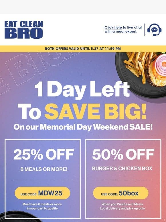 1 Day Left to SAVE Big! ?
