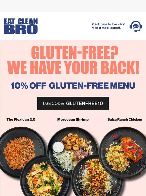 10% OFF all Gluten-Free Meals