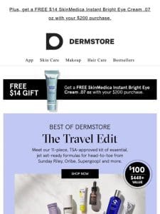 100% TSA approved! 11 skin care essentials worth $448， yours for only $100!