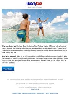 $100 & up—Daytona Beach hotels incl. summer dates