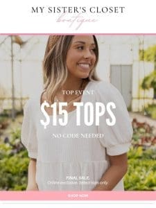 $15 TOP EVENT