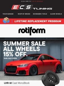 15% off Rotiform Wheels for your Euro – Wheel Wednesday!