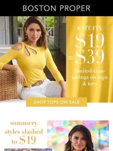 $19-$39 limited-time TOPS SALE