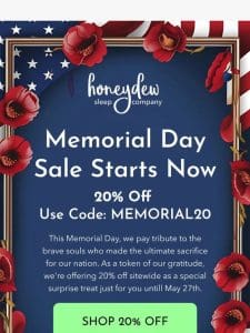 20% Memorial Day Sale ??