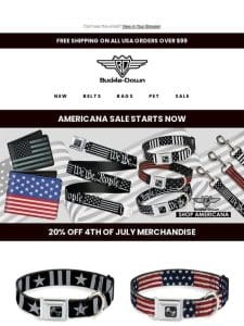 20% OFF 4TH OF JULY: AMERICANA PRODUCTS ON SALE