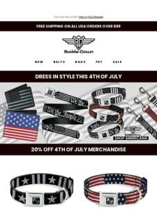 20% OFF: 4TH OF JULY