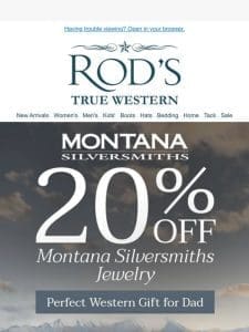 20% OFF Montana Silversmiths Jewelry Today!