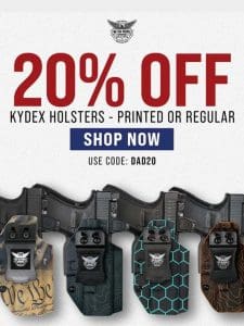 20% Off Our Boldest Holsters