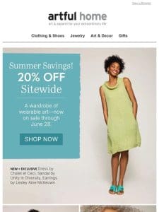 20% Off Sitewide Including All Clothing & Jewelry