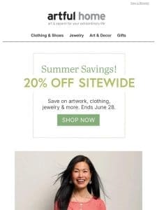 20% Off Sitewide Starts Now!