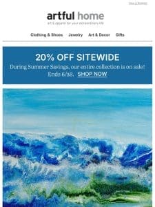 20% Off Sitewide + Summer by the Shore