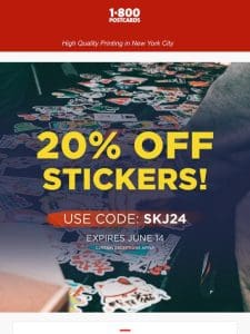 20% Off Stickers!