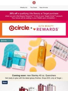 20% off an Ulta Beauty at Target purchase with Target Circle.