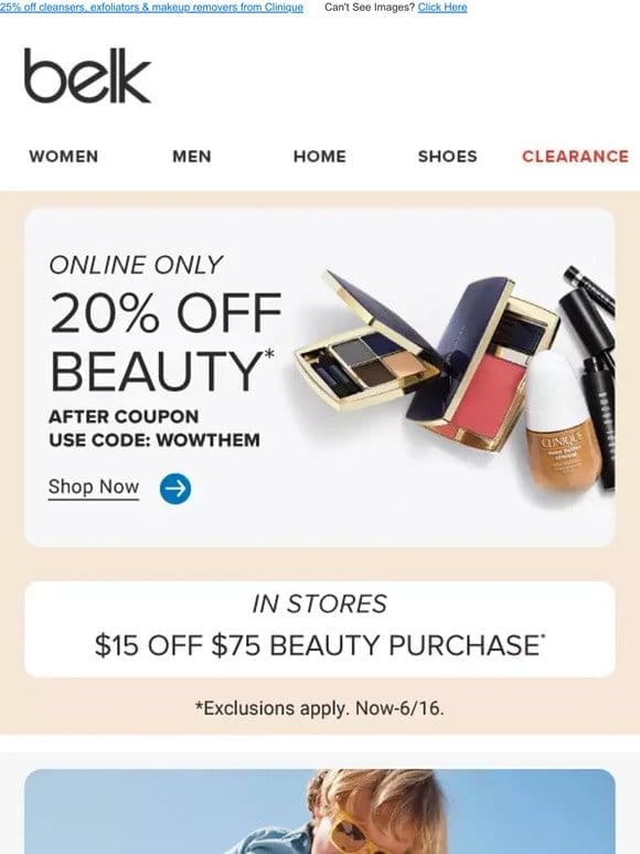20% off beauty   Save on the latest trends