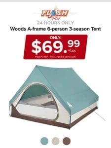 24 HOURS ONLY | WOODS 6 PERSON TENT | FLASH SALE