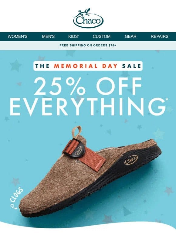 25% OFF EVERYTHING ????