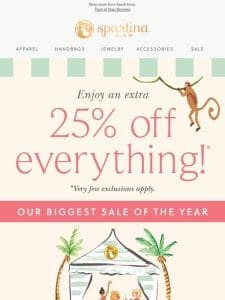 25% OFF – Keep The Party Going!