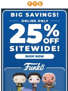 25% OFF SITEWIDE FOR A LIMITED TIME!