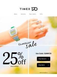 25% OFF | Summer Vibes， Big Savings ☀️