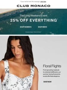 25% Off Floral Favorites