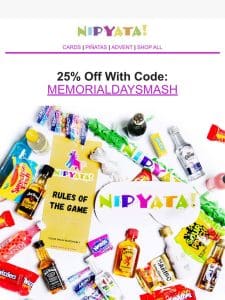 25% off boozy pi?atas