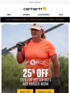 25% off light， breathable gear