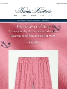 25% off the boxers & socks dad loves