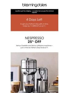 25% off two top-rated Nespresso coffeemakers