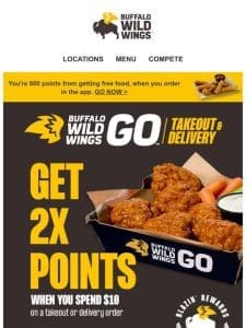 2x points on takeout and delivery?