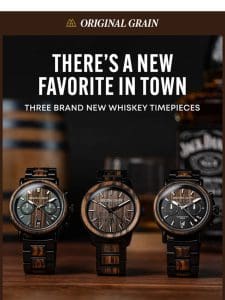 3 Flame-Torched Finished New Whiskey Watches