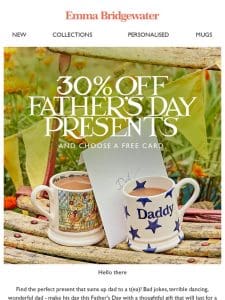 30% Off Great Gifts For Dad