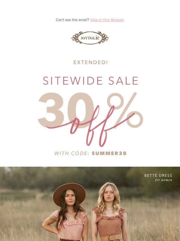 30% Off Sitewide EXTENDED – 1 Day ONLY ⚠️