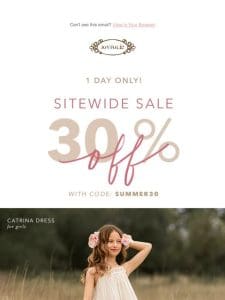 30% off SITEWIDE starts NOW