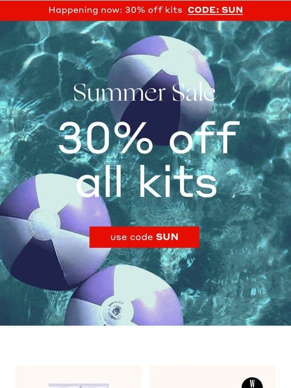 30% off all kits happening now ?