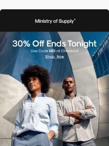 30% off sitewide ENDS TONIGHT