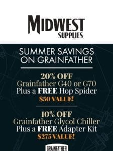 $300 Off Grainfather G40 and $440 Off the G70!