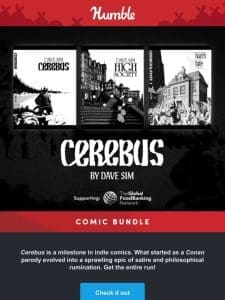 300 issues of Cerebus， the pioneering indie comic  ️