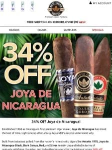 34% Off Joya de Nicaragua